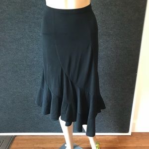 Escada ultra-fine black wool skirt sz 8